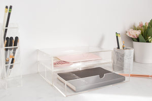 Acrylic 2 drawers storage box