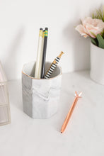 Load image into Gallery viewer, Ceramic marble pen holder desk organizer