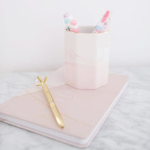 Load image into Gallery viewer, Ceramic marble pen holder desk organizer