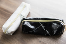 Load image into Gallery viewer, Marble mini pencil case with gold zipper