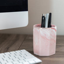 Load image into Gallery viewer, Ceramic marble pen holder desk organizer