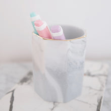 Load image into Gallery viewer, Ceramic marble pen holder desk organizer