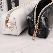 Load image into Gallery viewer, Marble mini pencil case with gold zipper