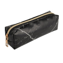 Load image into Gallery viewer, Marble mini pencil case with gold zipper