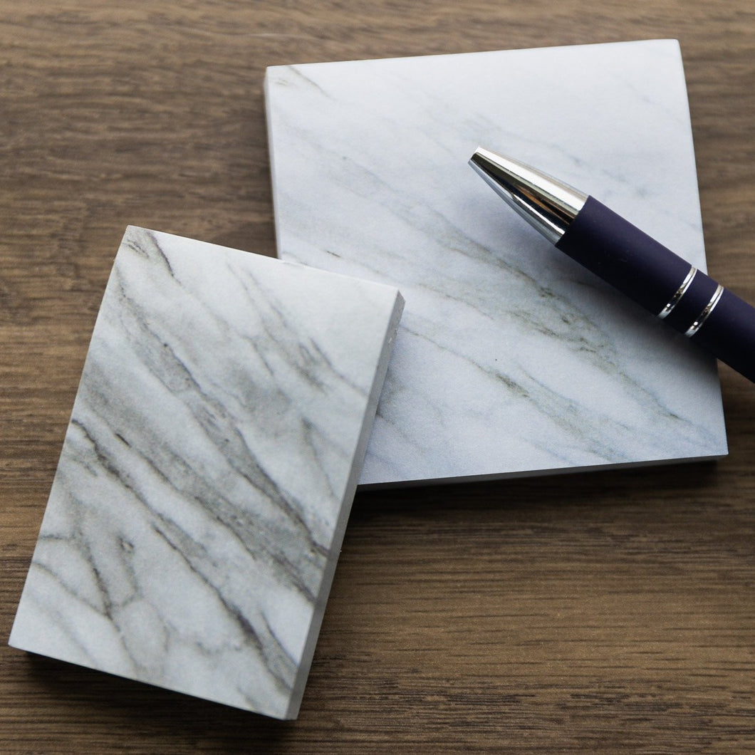 Marble memo sticky notes set