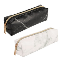 Load image into Gallery viewer, Marble mini pencil case with gold zipper